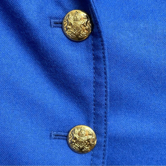J. Crew Royal Blue Wool Original Schoolboy Blazer Sz 0 Gold Buttons - Picture 5 of 9